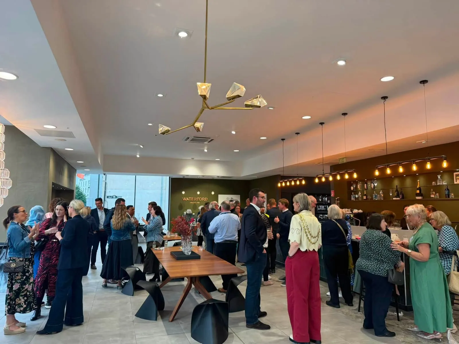 A busy room of members at a Business After Hours networking evening