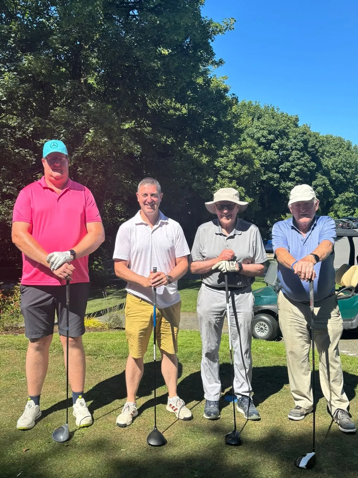 A team of golfers at the Chamber Golf Classic